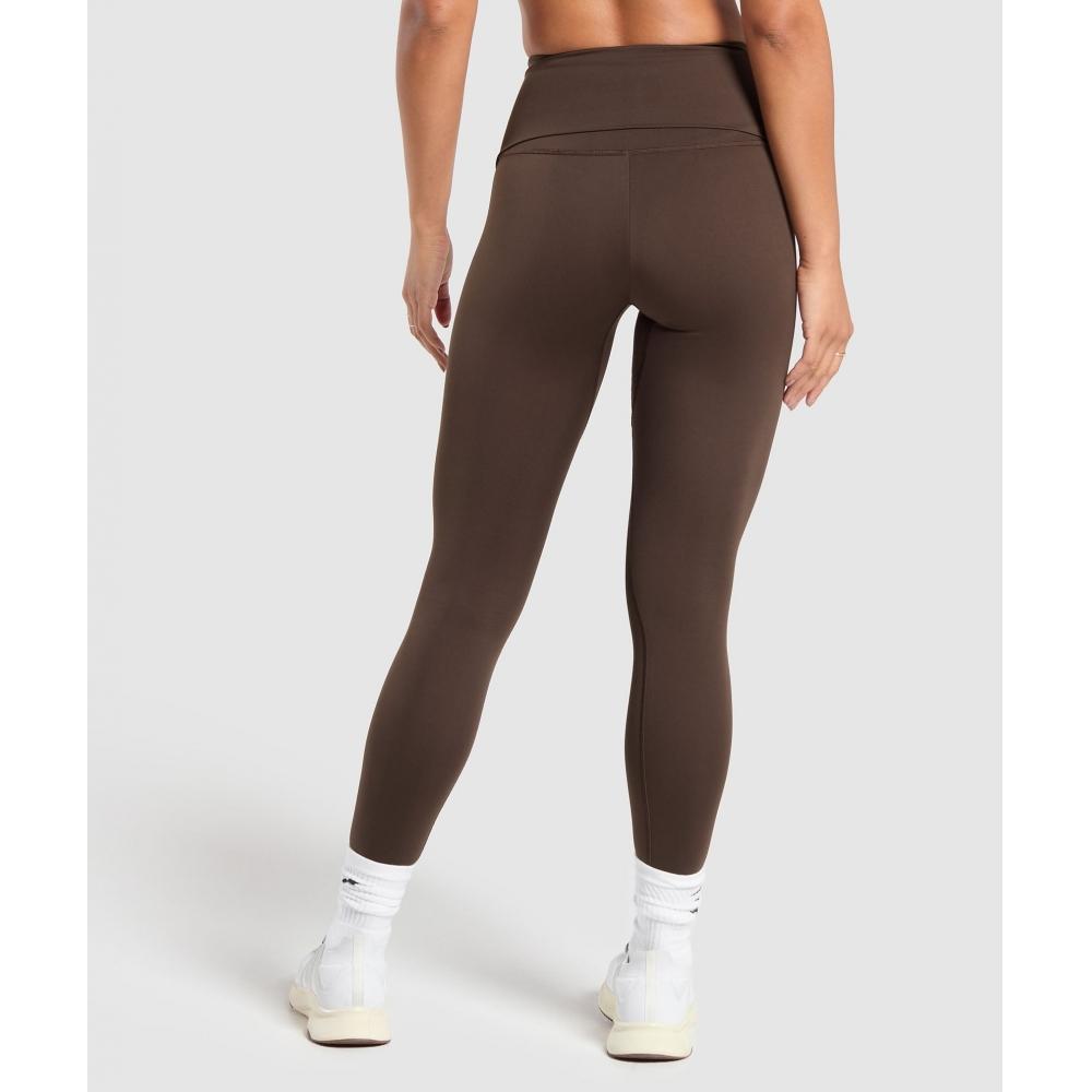 Gymshark Everyday Foldover Leggings Archive Brown B1b7g Nby8