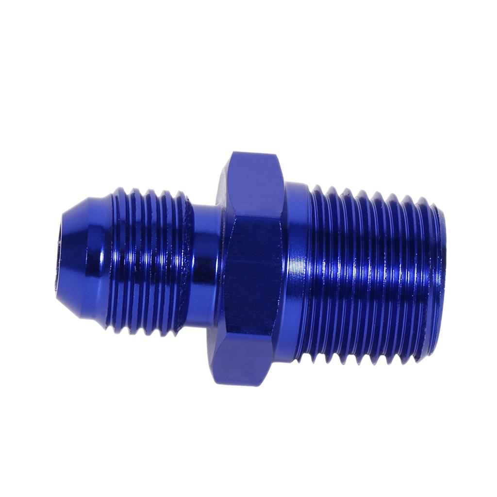 Aluminum Male Flare AN6 To 3 8  NPT Straight Fuel Oil Fitting Adapter Blue