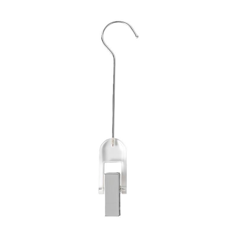 Clear Multifunctional Clothes Hanger Clip Durable Acrylic Materials Damage Release Design For Scarves Hats Socks Home Storage Solution
