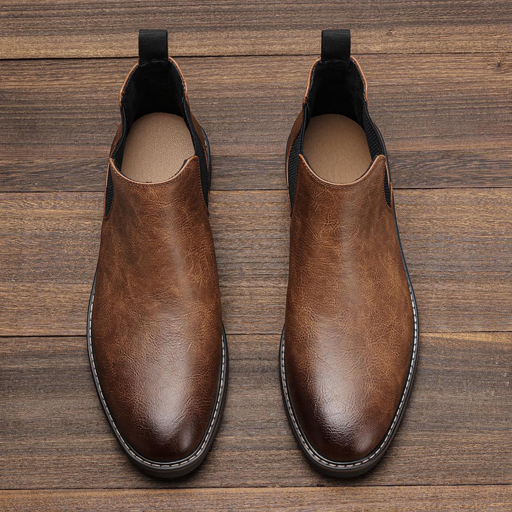 40~46 Chelsea Boots Men   Comfortable Fashion Leather Men Boots