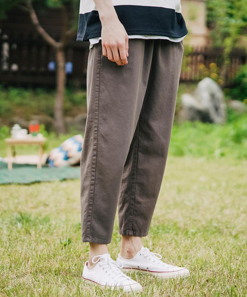 WV PROJECT [2Pack] Plain Cotton Elastic Waist Pants 2Pack (Cjlp7432+Cjlp7509) (Type A)