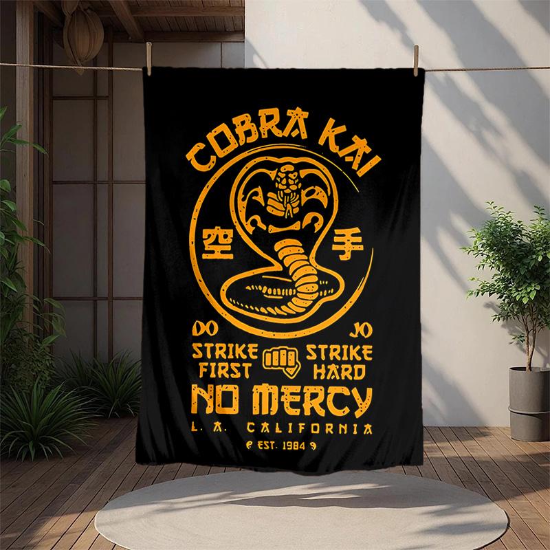 Cobra Kai Flannel Blanket Soft Warm All-Season Throw, Design for Camping, Car Travel, Hiking Sofa, Bed, Office Perfect Gift for Parties
