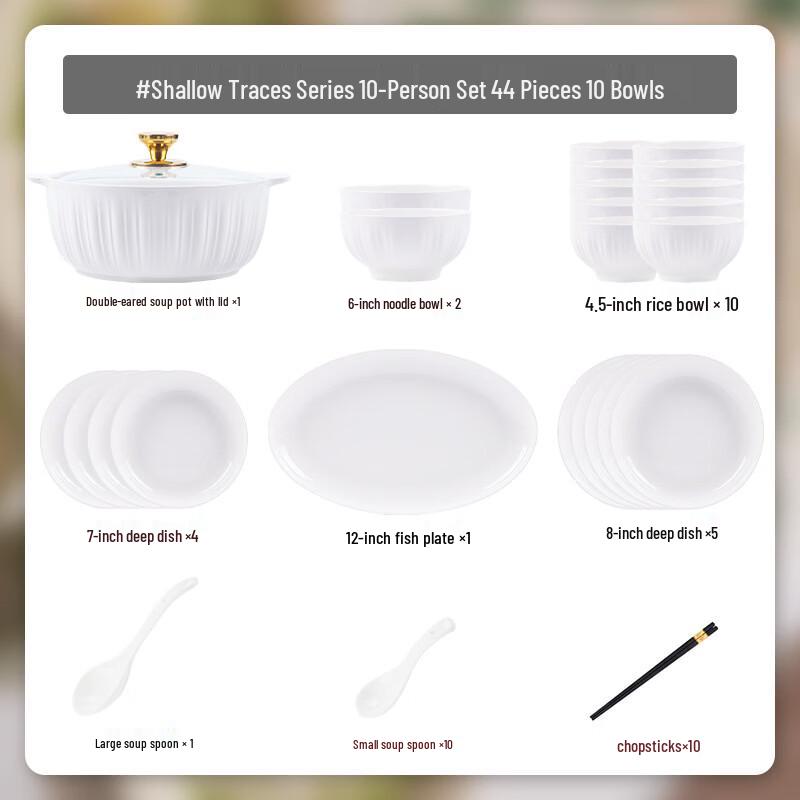 Handon Pure White Ceramic Dinnerware Set