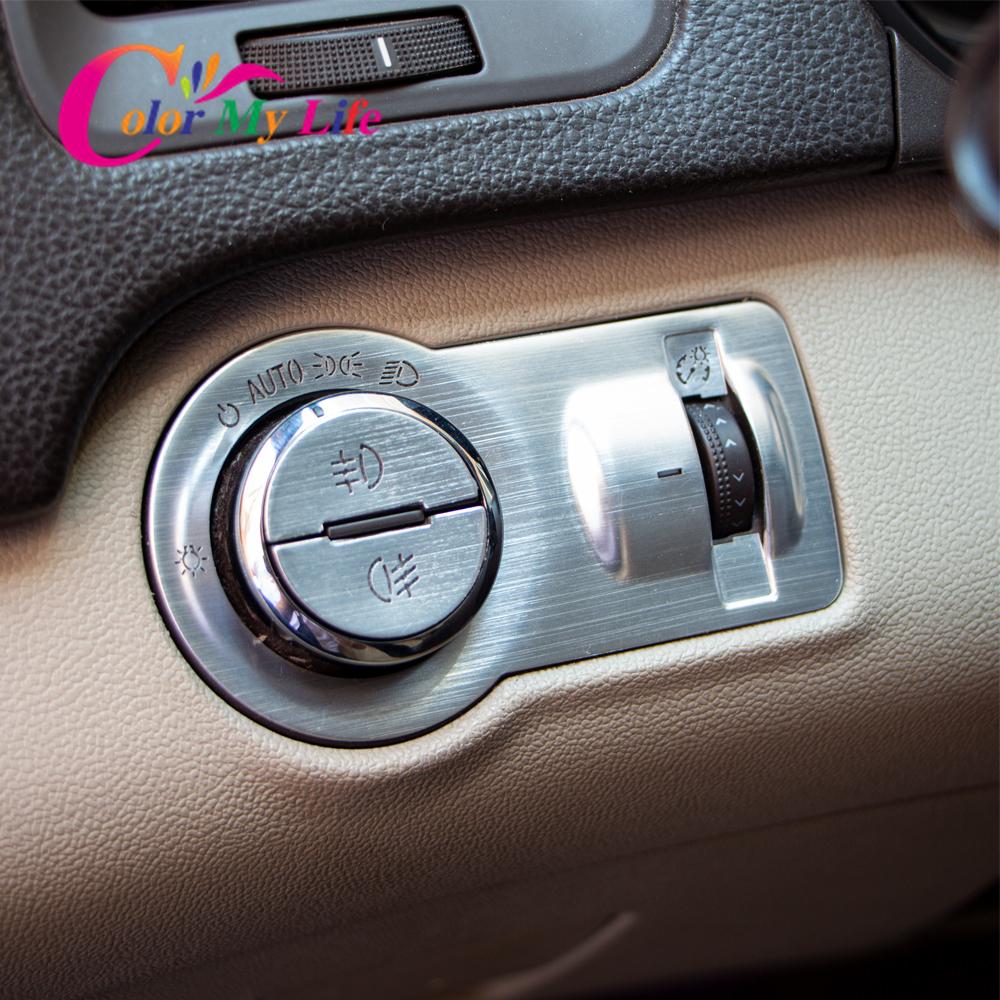 3Pcs Headlight Button Cover for Chevrolet Malibu Cruze Trax Opel Mokka ASTRA J Insignia Fog Lamp Switch Decoration Sticker