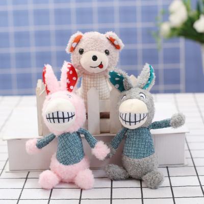Cute Big-toothed Donkey Shirt, Bear Rabbit Plush Toy Doll Pendant, Doll Bag Hanging Decoration