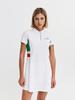 SERGIO TACCHINI W Corners Poly Flare Collared Short Sleeve Dress (Snow White)