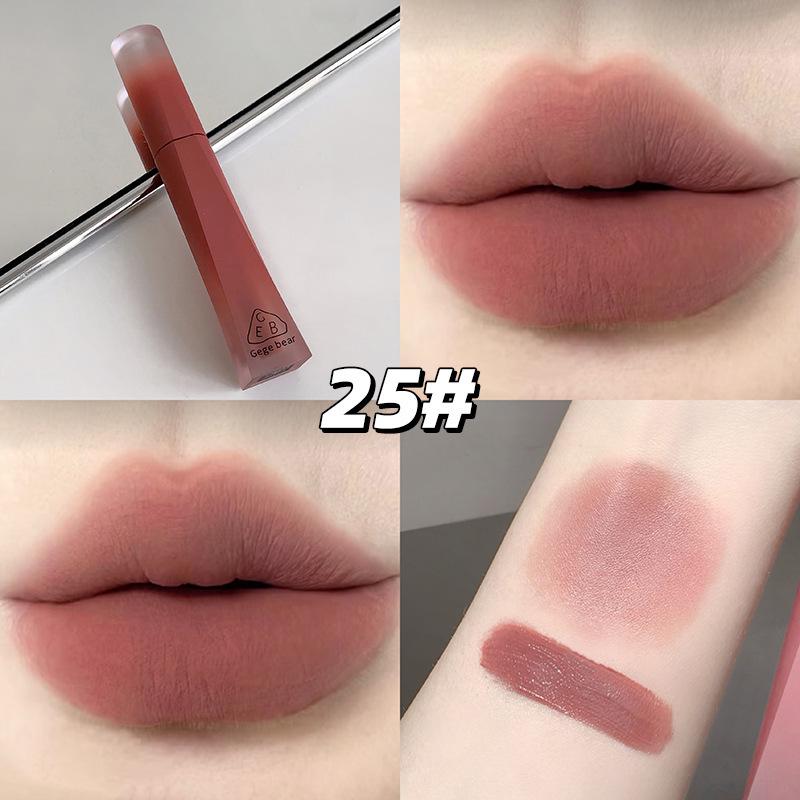 

Gege Bear Velvet HD Lip Glaze: Matte, Non-Drying, Gentle Whitening, Student-Friendly Makeup.