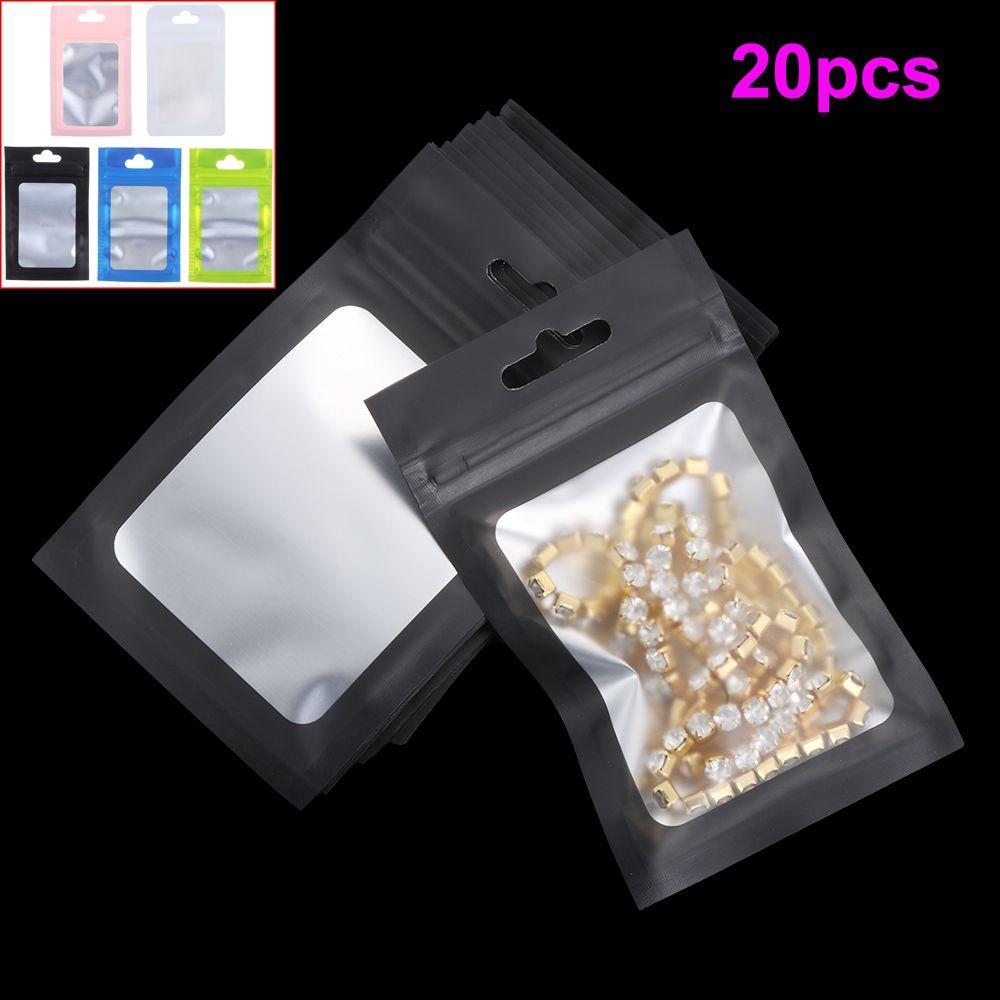 

20 шт. пластиковая алюминиевая фольга самоуплотняющаяся водонепроницаемая упаковочная сумка на молнии для хранения многоразовые пакеты