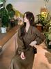 2026 Spring French Minimalist A-Line Long Sleeve Waist-Cinching Dress - Women's Elegant Slimming Design