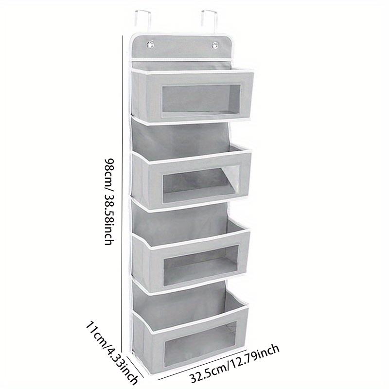 1pc Baby Product Storage Hanging Bag Four Grid Hanging Storage Bag Children's Products Toy Storage Door Frame Hanging Bag