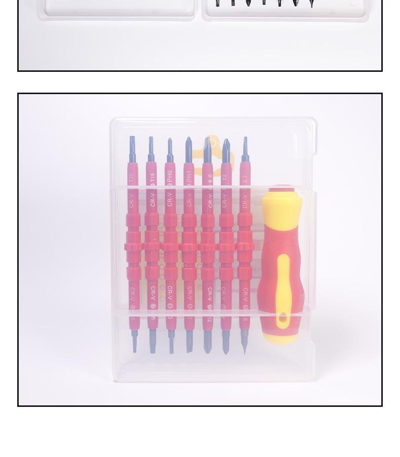 8-in-1 Insulated Screwdriver Set with Hardened Tip and Voltage Testing