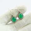 Handmade Green Onyx Earrings: Dainty 925 Sterling Silver Dangle