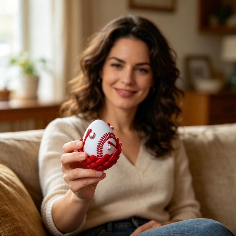 3D Printed Dragon Egg with Dragon Inside, Cute Fun Stuff Fidget Toy for Home Desk Decoration, Ideal for Christmas