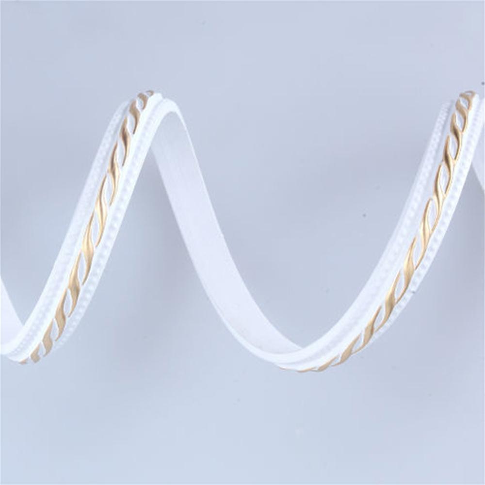 

3mx12mm Faux Embossed Wall Decorative Line Skirting Border Self-adhesive Waterproof Baseboard Wall Stickers for Room Decoration