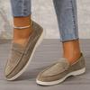 Large size casual simple suede women's shoes spring and autumn new women's outer wear light mouth comfortable soft sole single shoes