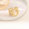 18K Non-fading European and American Irregular Hollow Ring - Versatile Fashion Hand Jewelry Design