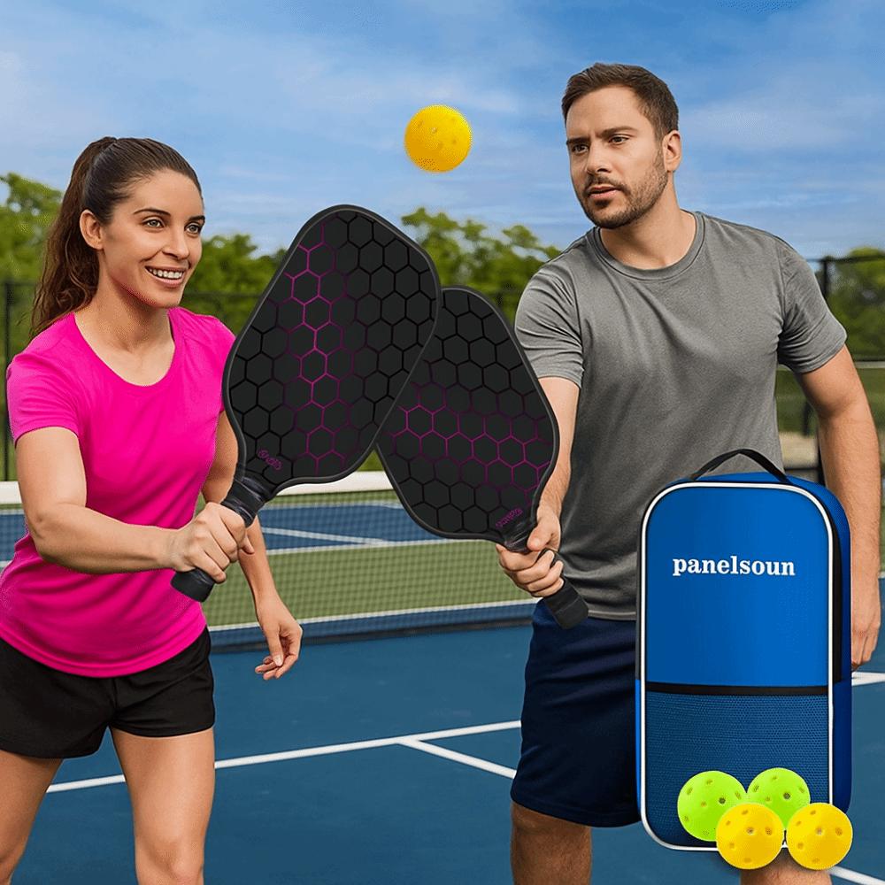 Lightweight Pickle Ball Rackets Honeycomb Core Pickleball Ball Paddle Set  Sports Accessories