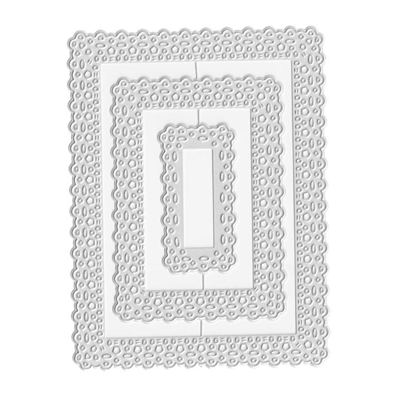 Nested Lace Frame Metal Die Cuts Exquisite Scrapbooking Embossing Template DIY Holiday Invitations Cards Making Supplies