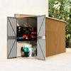 Vidaxl Garden Shed, Wall-Mounted, Brown, 118X288X178 Cm