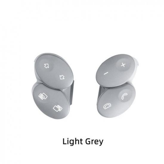 2pcs Car Front Steering Wheel Button Rubber Cover Trim For Benz E W211 2006-2008