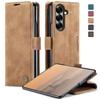 CaseMe For Samsung Galaxy Z Fold 7 6 5 Case Magnetic Retro Leather Flip Wallet Stand Cover With Card Slot for Galaxy Z Fold7