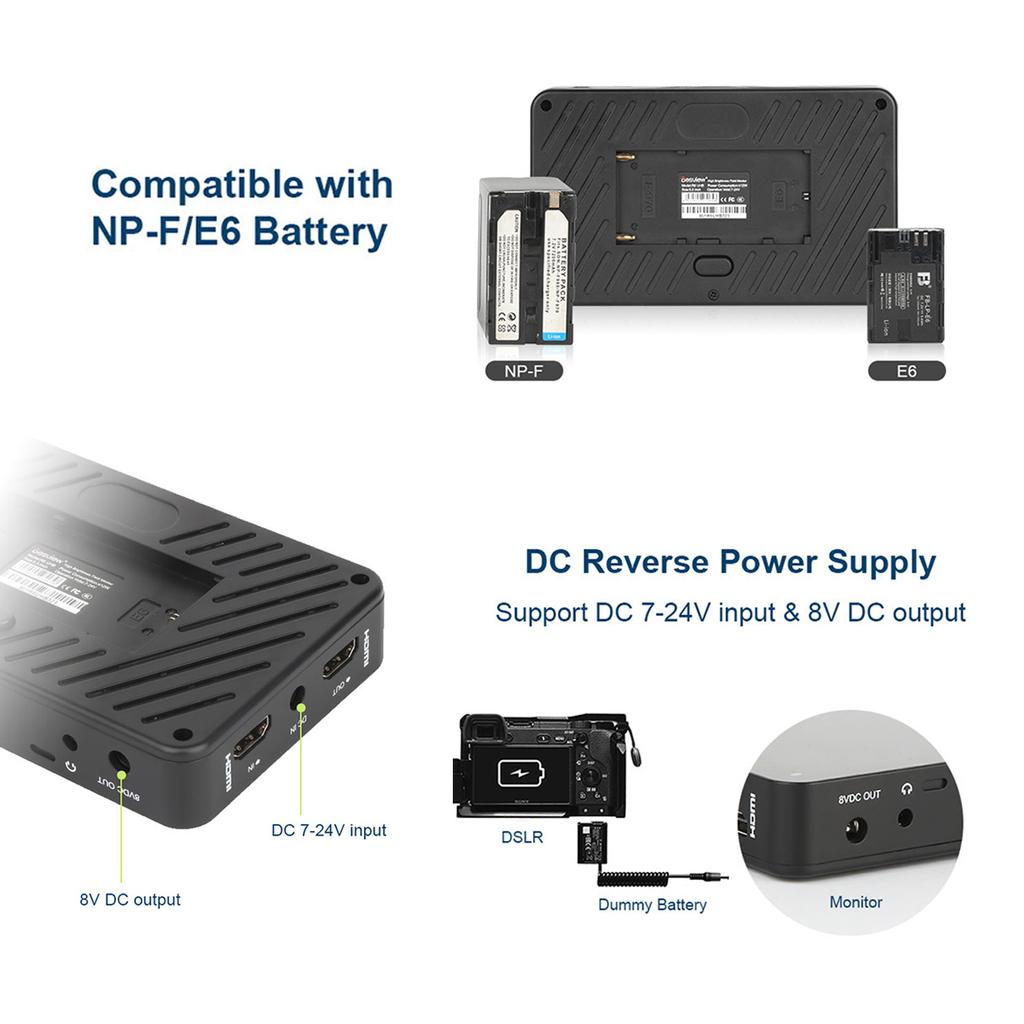 Bestview R6 UHB 5,5palcový kamerový polní monitor 4K HDMI vstup a výstup FHD 1920 * 1080 dotyková obrazovka 3D