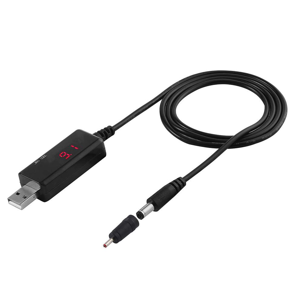 

DC 5V To 9V 12V Voltage Converter with 3.5x1.35mm Connecter Step-up Converter LED Digital Display for Router Optical Modem WiFi