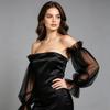 Trouwjurk Bruid Bruiloftshandschoenen Effen Kleur Bruidsmouwen Mode Afneembare Tule Bruiloft