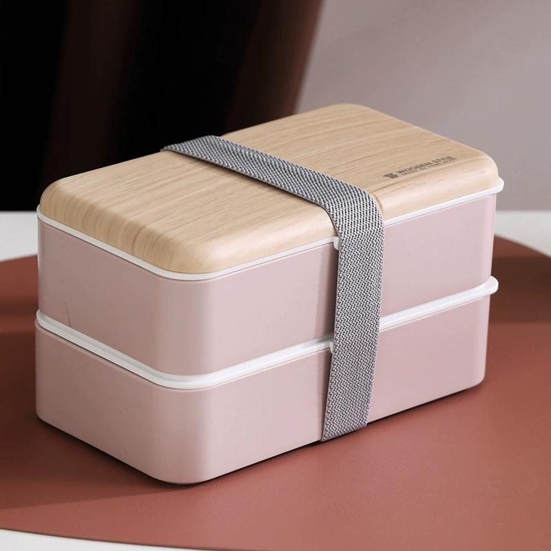 Double Layer Bento Box | Microwave-Safe Lunch Box for Salad & Meal Prep | Portable & Leakproof Design