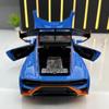 Alloy 1/24 Lambo Huracan STO Sport Car Model Diecast Toys Vehicles Sound and Light Voiture Miniature Collective Home Decoration