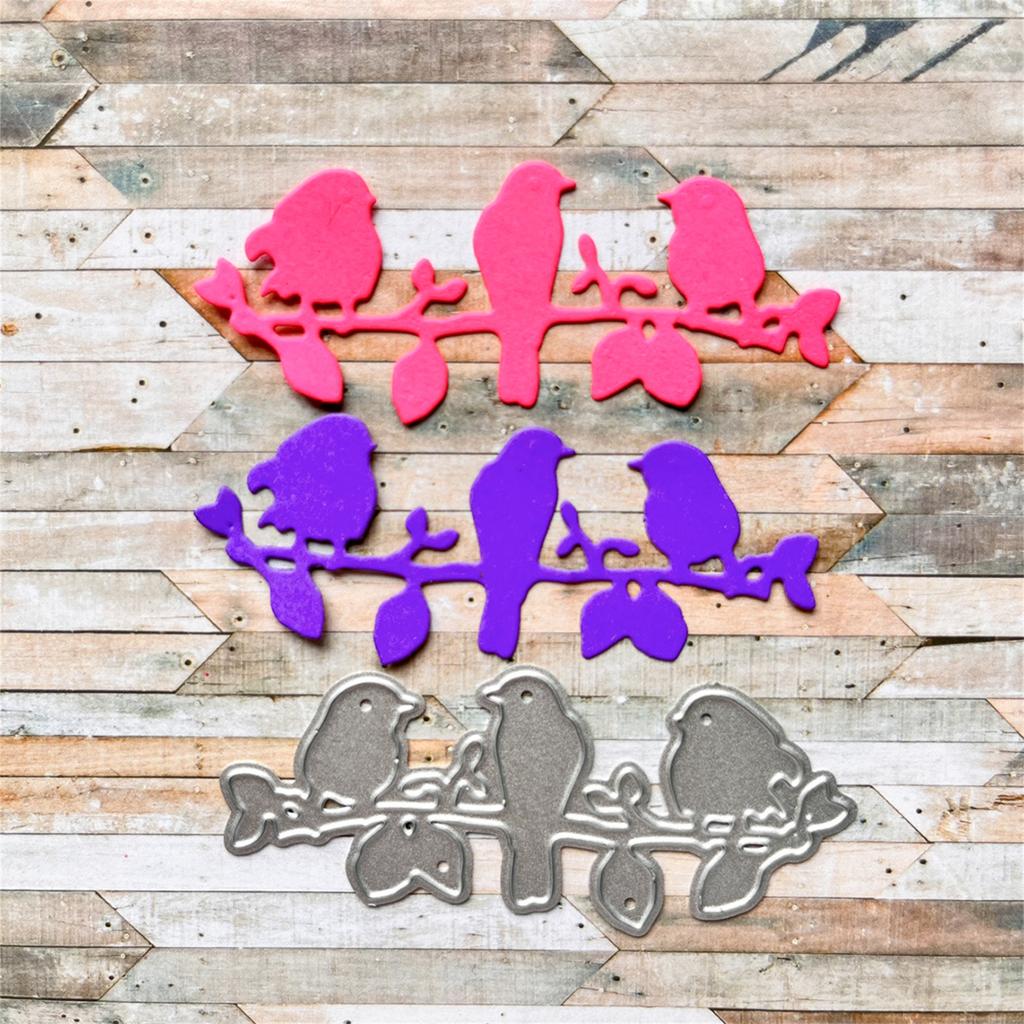 Metal Die Cuts Branch Bird Embossing Stencil Cutting Dies for Card Making Scrapbooking Paper Craft DIY Template Handmade