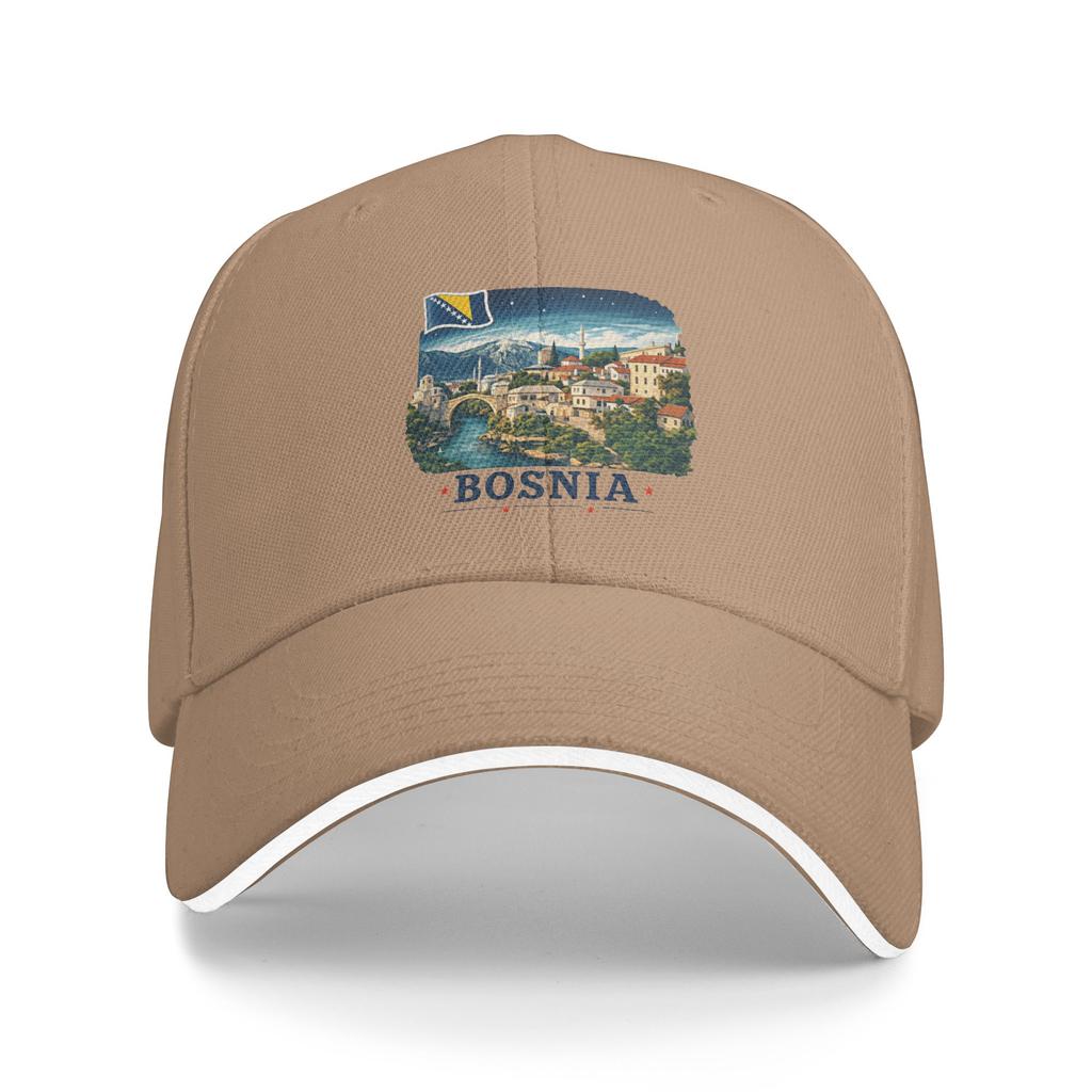 Bosnia Flag Symbol Sun Baseball Cap Summer FeUnisex Unisex Custom Logo Hip Hop Hats Hot Sale Casual Outdoor Gym Baseball Caps