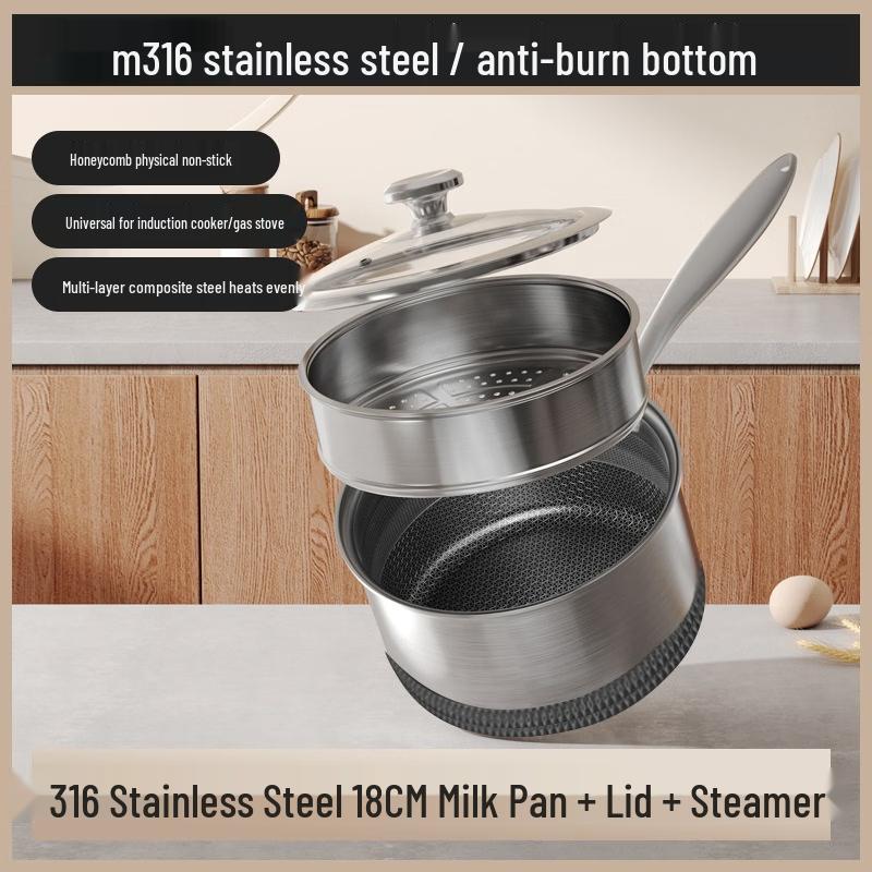 ZhiShi 18cm 316 SS Instant Noodle Pot