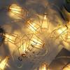 Rose Gold Geometric LED String Lights - Nordic Minimalist Indoor Decor