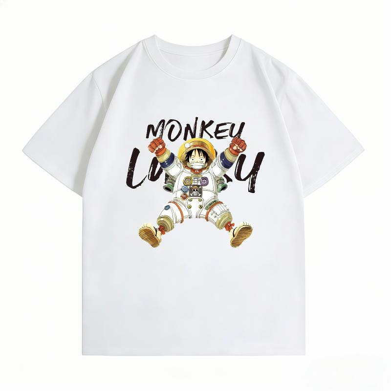 

Bandai One Piece Luffy Unisexs 100 Cotton Tshirt Streetwear Breathable Fashion Anime Graphic Short Sleeve Unisexs Tops S