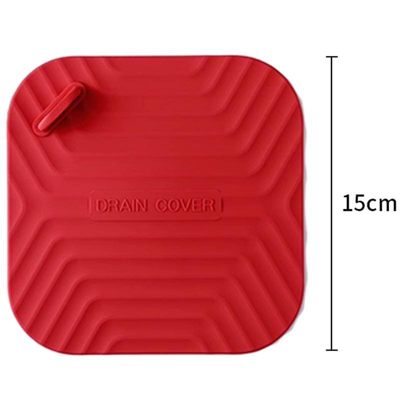

1Pcs Bathroom Floor Drain Deodorizer Toilet Plug Insect-Proof Cover Deodorizing Silica Gel Pad Sewer Seal Odor Prevention красный