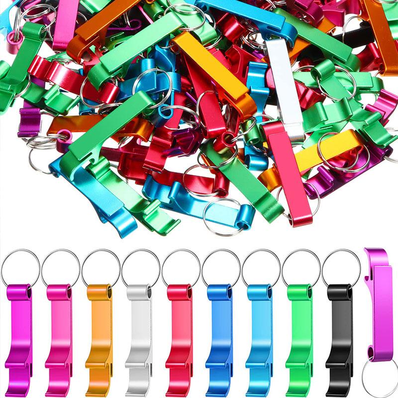 1 Stück Aluminiumlegierung Mehrfarbig Getränke Bier Flaschenöffner Hochzeitsgeschenke Party Für Gäste Werbegeschenke Schlüsselanhänger