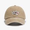 Vintage Cartoon Playing Cards Print Cowboy Baseball Cap Outdoor Casual Adjustable Washed Denim Hat