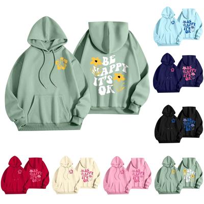Women's Fashion Women's Lightweight Long Sleeve Pullover With Pockets Preppy Graphic Hoodie