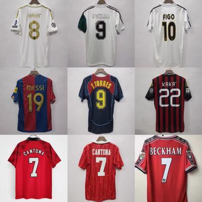 Retro-Trikots Fußballkleidung Klassisch Nostalgisch Replika Beckham Kaka Lampard Daluo Kurzärmelig Sportbekleidung