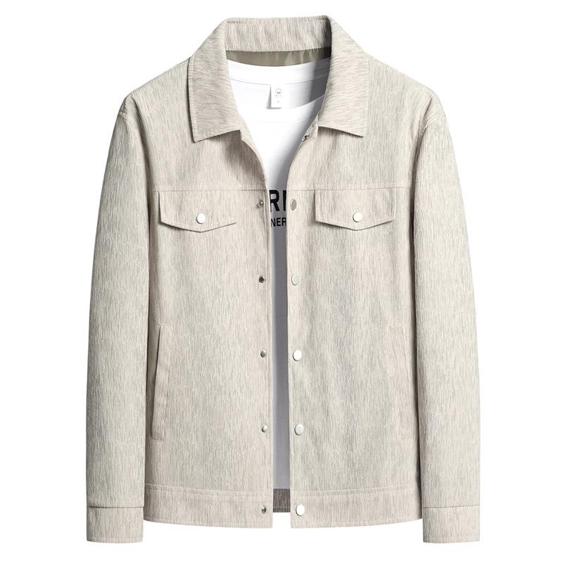 2024 Autumn Men's Fashion Lapel Corduroy Jacket - Trendy Casual Short Workwear