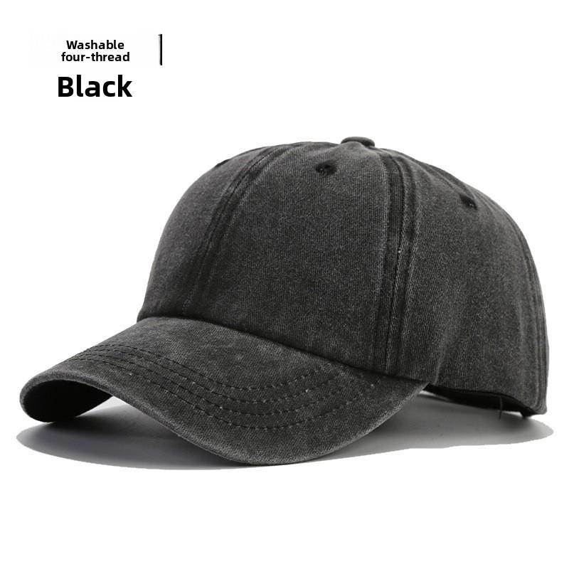 6-panel Washed Cotton Twill Baseball Cap Custom Logo Unisex Vintage Adjustable Washable Hats Factory Direct