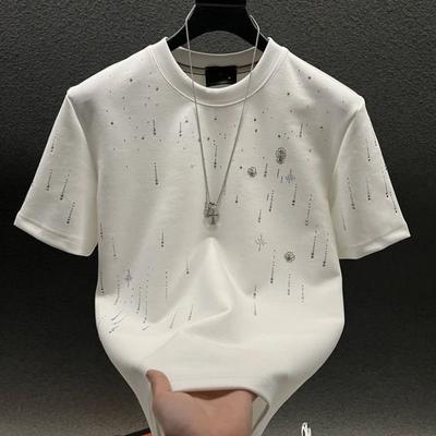 Heren T-shirt Halve Mouw 2025 Zomer Nieuw Casual Ronde Hals Trendy Veelzijdig Korte Mouw