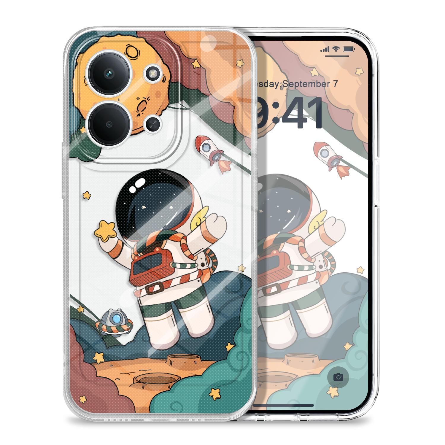 

Прозрачный чехол для телефона Астронавт в мечтах для Xiaomi Redmi Note 15 14 13 12 Pro Plus 15 15C 13 13C 12 12C Мягкая крышка из ТПУ Redmi Note 12 4G прозрачный