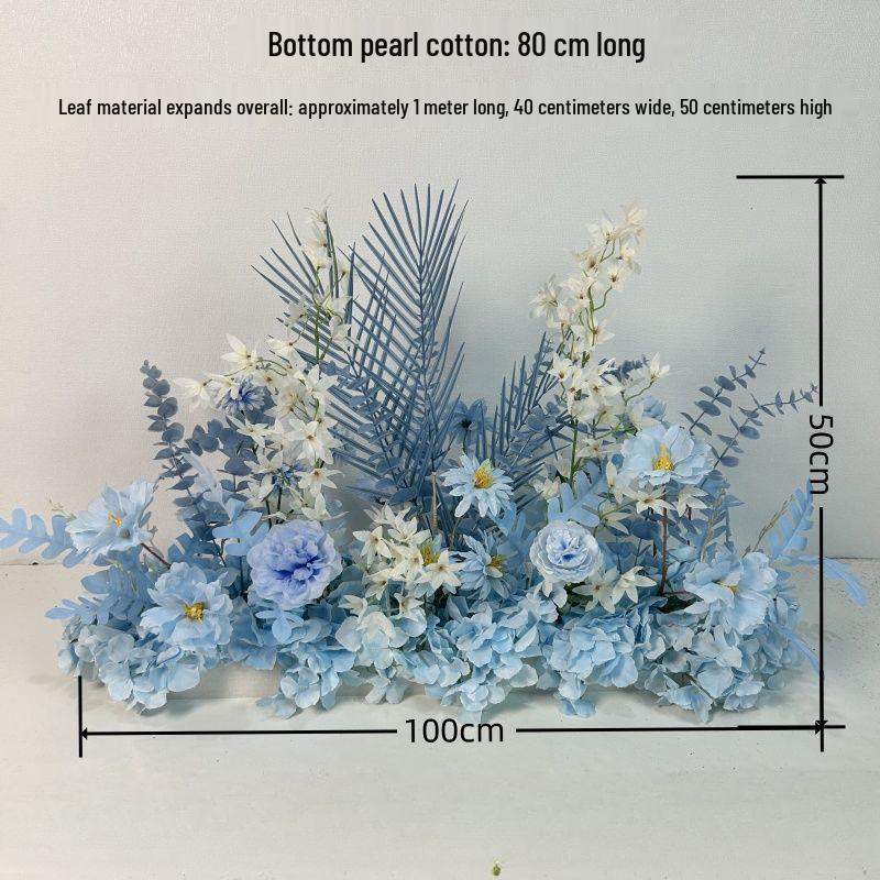 Mori Style Wedding Aisle Flower Row - Artificial Floral Decoration for T-Stage & Background