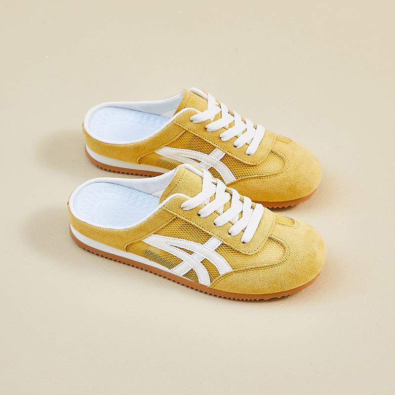 

Корейский полутоп летние сетчатые дышащие студенческие повседневные туфли 35 жёлтый