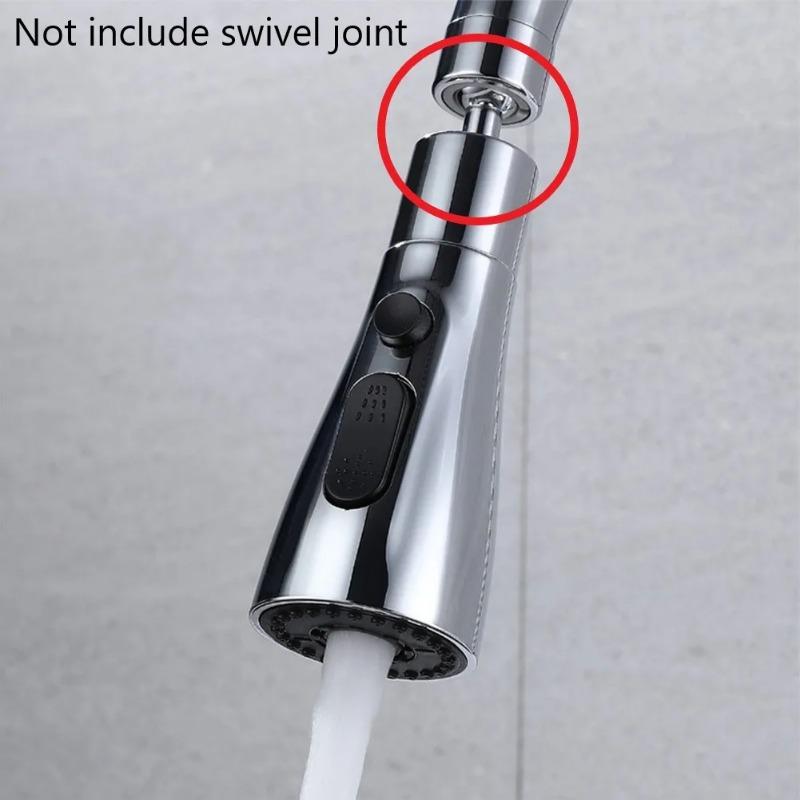 Küchenausziehhahn Sprühdüse 3 Modi ABS Wassersparend Badezimmerwaschbecken Spüle Duschkopf für 1/2"-Anschluss