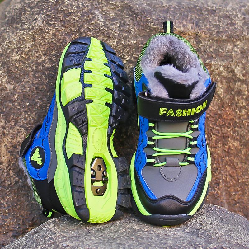 Boys' Non-Slip Winter Hiking Boots - Warm Outdoor Sports Footwear for Kids