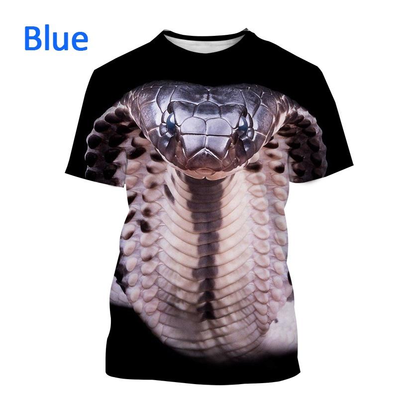 Tricou Cobra X Tricou pentru bărbați de vară Viper Animal Print Atât pentru bărbați, cât și pentru femei, creativ Harajuku, ocazional, cu mânecă scurtă.