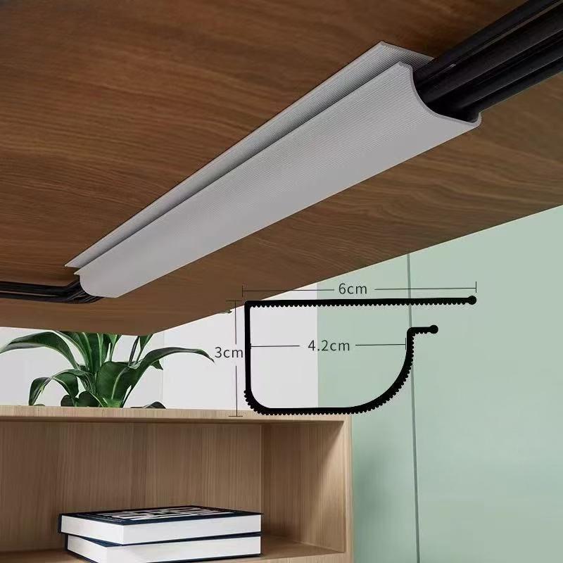 

1pc 40cm/15.75in Cable Management Under Desk Channel Cable Raceway Cord Hider Desk Cable Tray No Drilling Cable storage 40cm